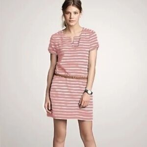 J. Crew Boathouse Red Striped Mini Dress